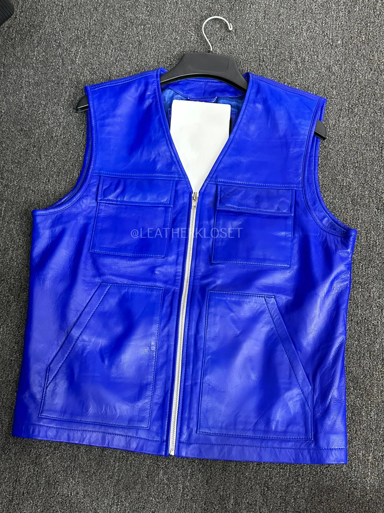 Men's Leather Brooklyn Vest [Slim-Cut]