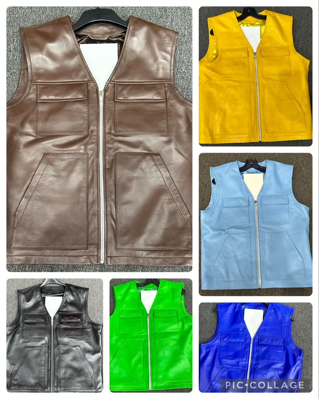 Men's Leather Brooklyn Vest [Slim-Cut]