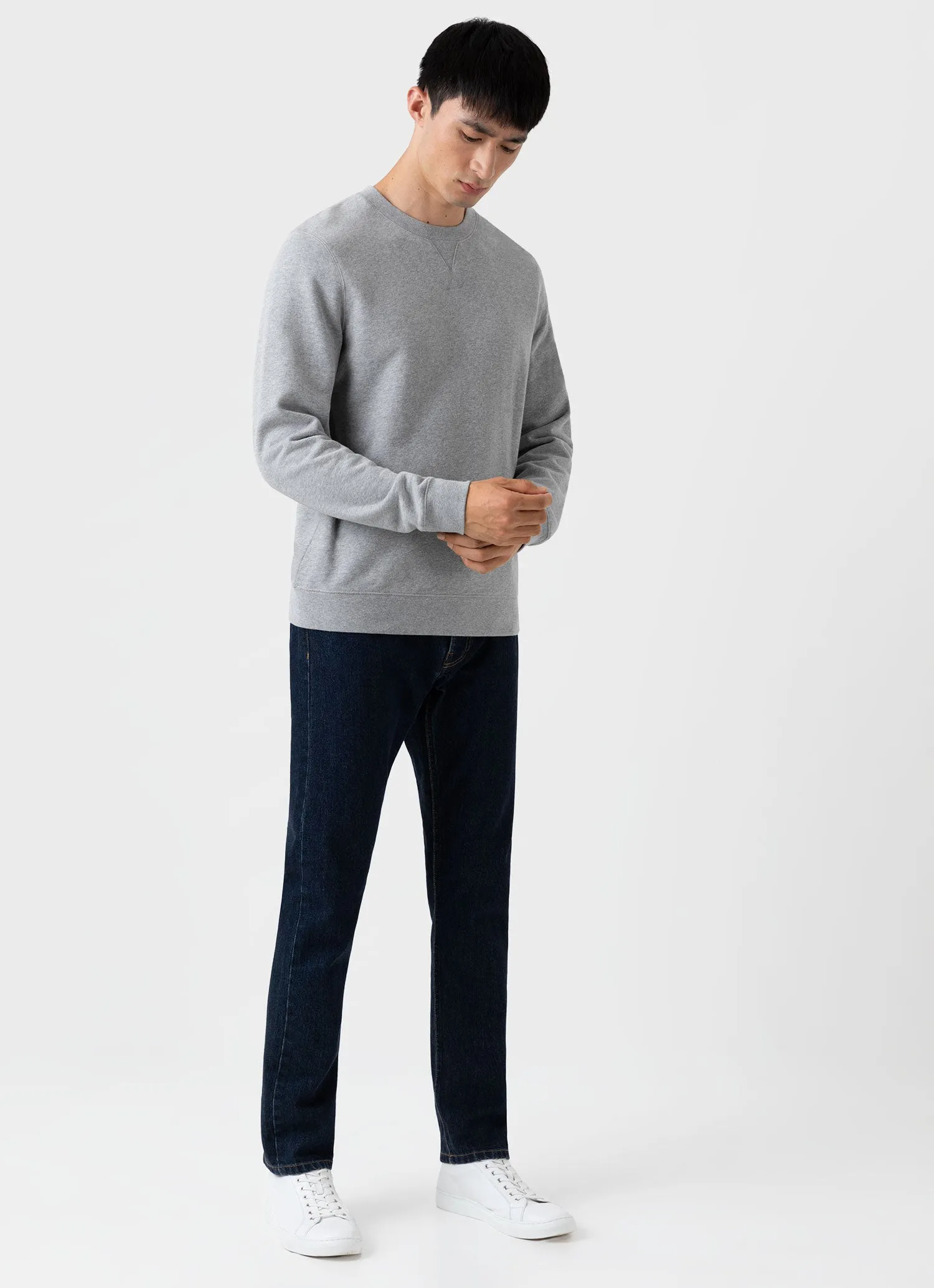 Men's Loopback Sweatshirt in Grey Melange