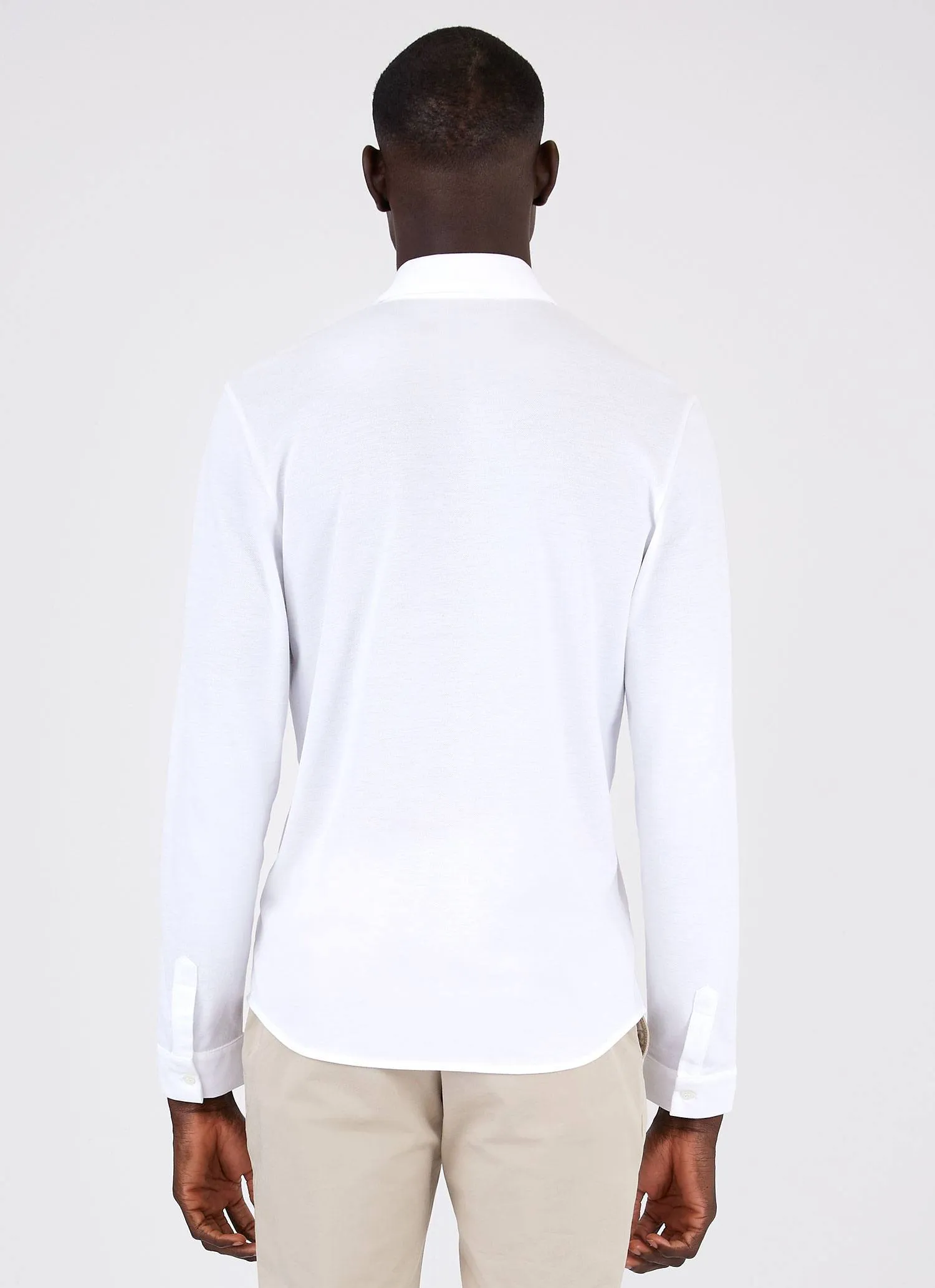 Men's Piqué Shirt in White