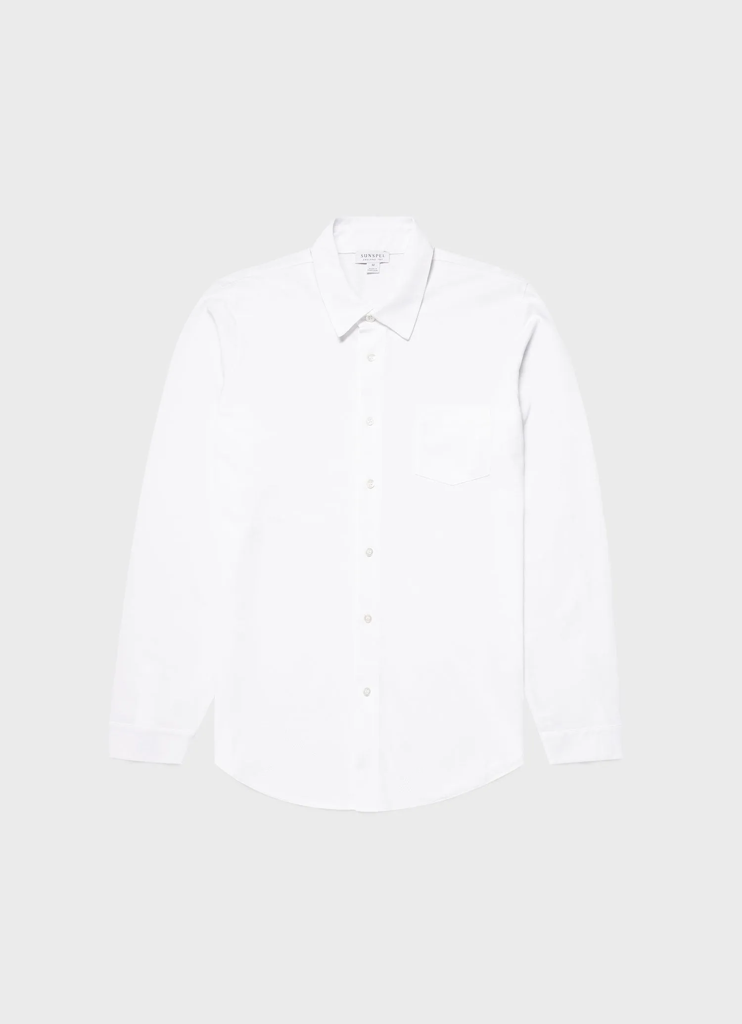 Men's Piqué Shirt in White