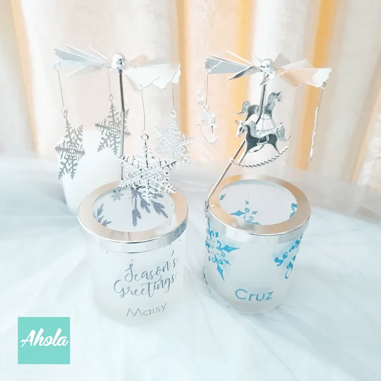 【Merry-Go-Round】Revolving Lantern Rotating Candle Holder 旋轉吊飾玻璃瓶香薰蠟燭