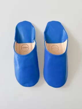 Moroccan Mens Babouche Slippers, Majorelle Blue