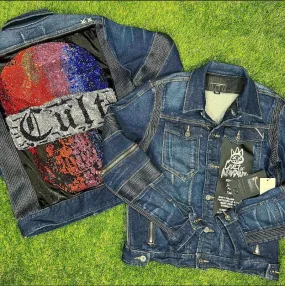 Moto Type ll Denim Jacket (Blue/Multi) /MD1