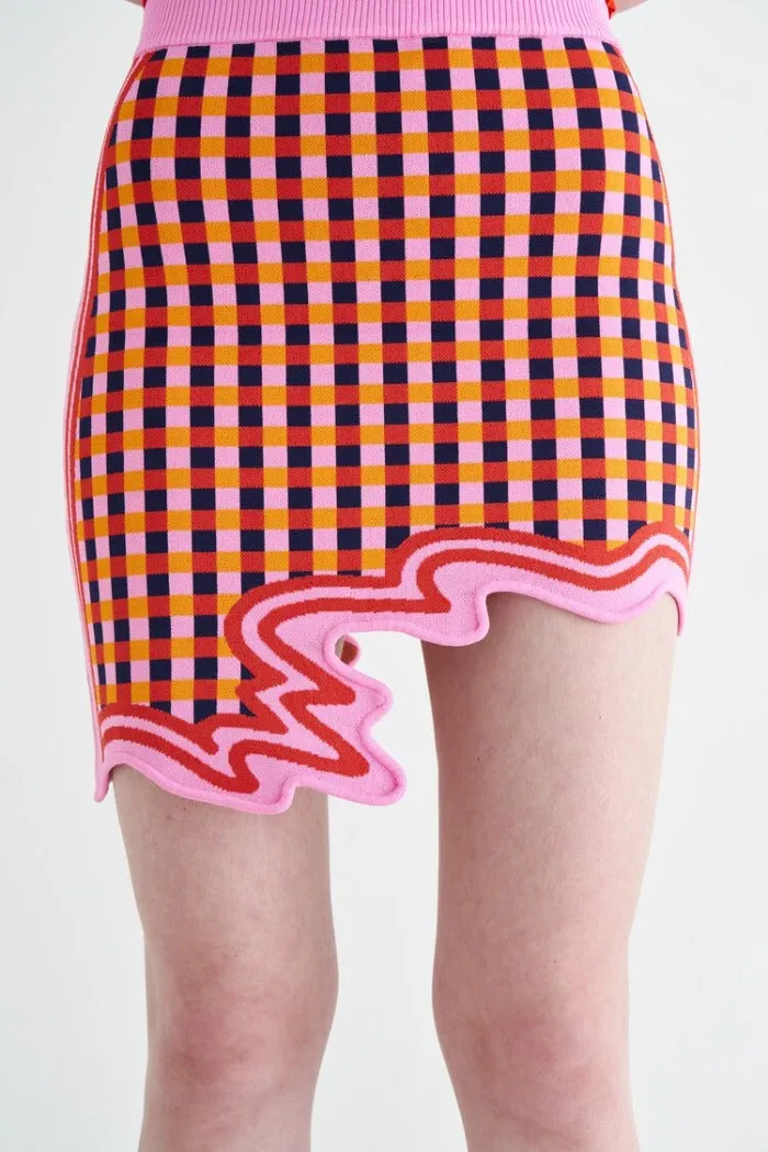 Nova Wavy Border Mini Skirt