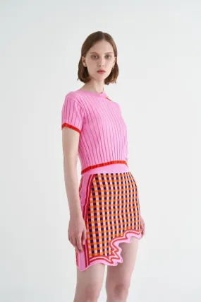 Nova Wavy Border Mini Skirt