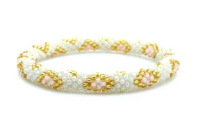 Pink Pearl Diamond Bracelet- Extended 8"