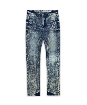 Plus Size Haze Acid-Wash Moto Jeans