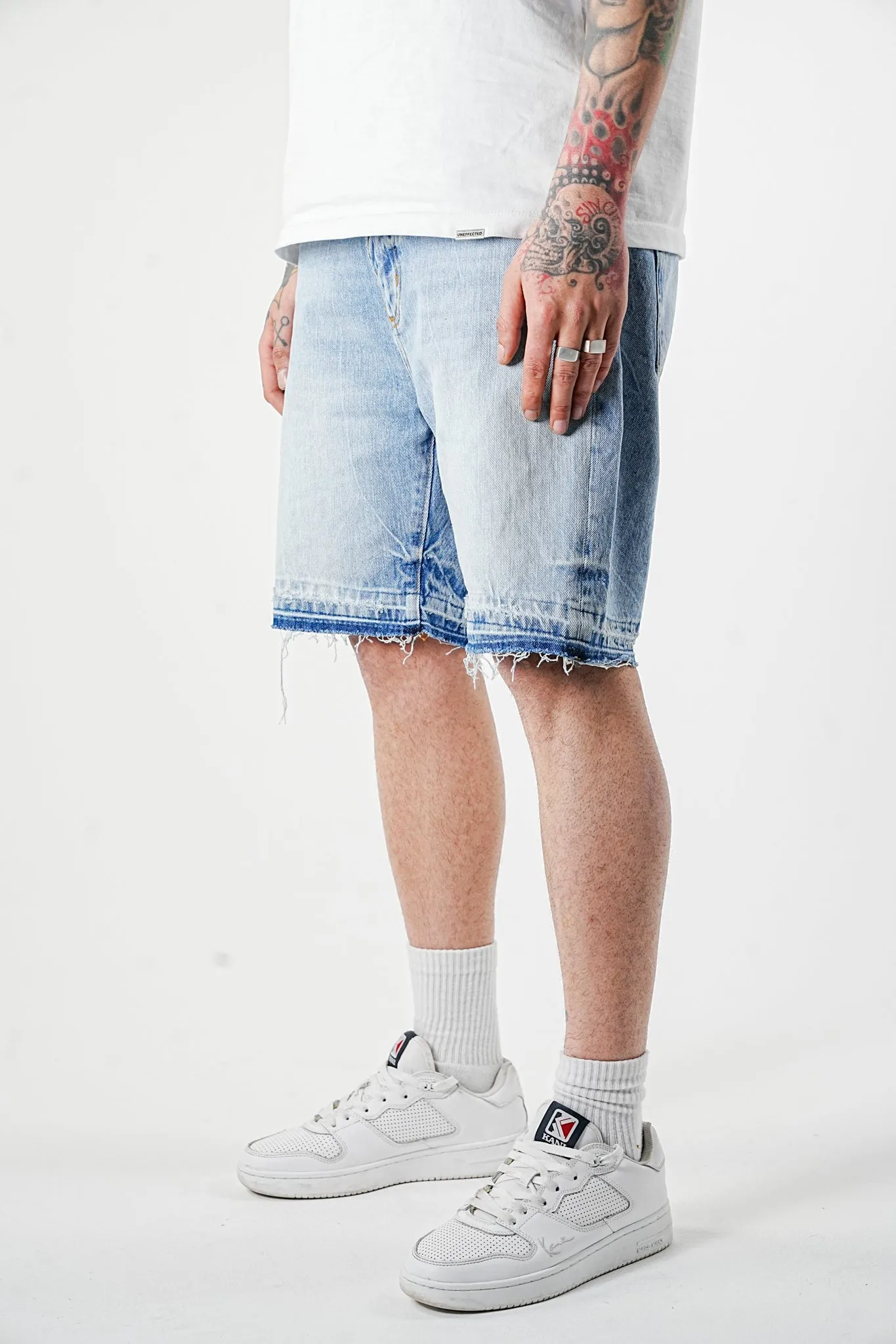 Premium Free Cut Mid Blue Denim Shorts