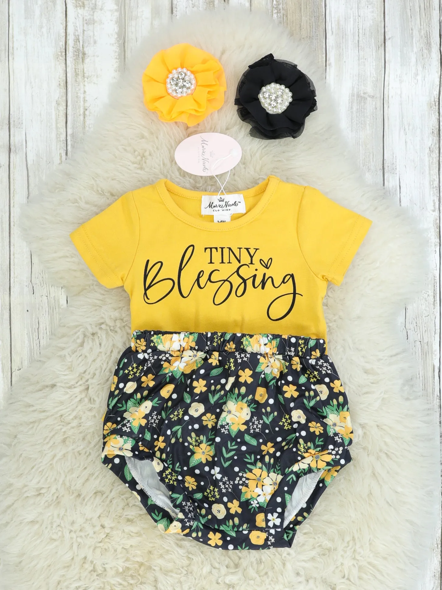 "Tiny Blessing" Fringe Top & Bloomers Set