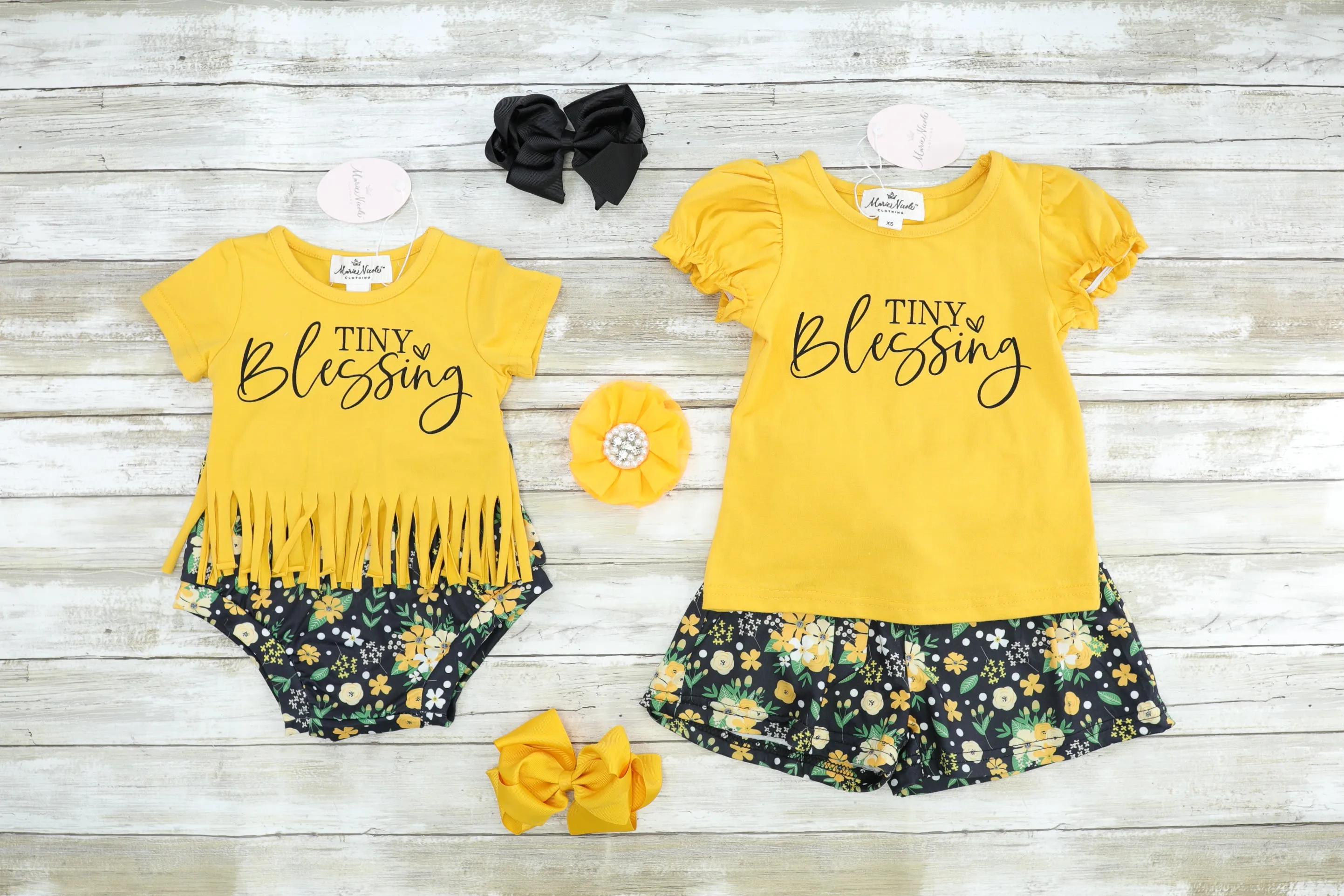 "Tiny Blessing" Fringe Top & Bloomers Set