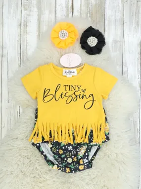 "Tiny Blessing" Fringe Top & Bloomers Set