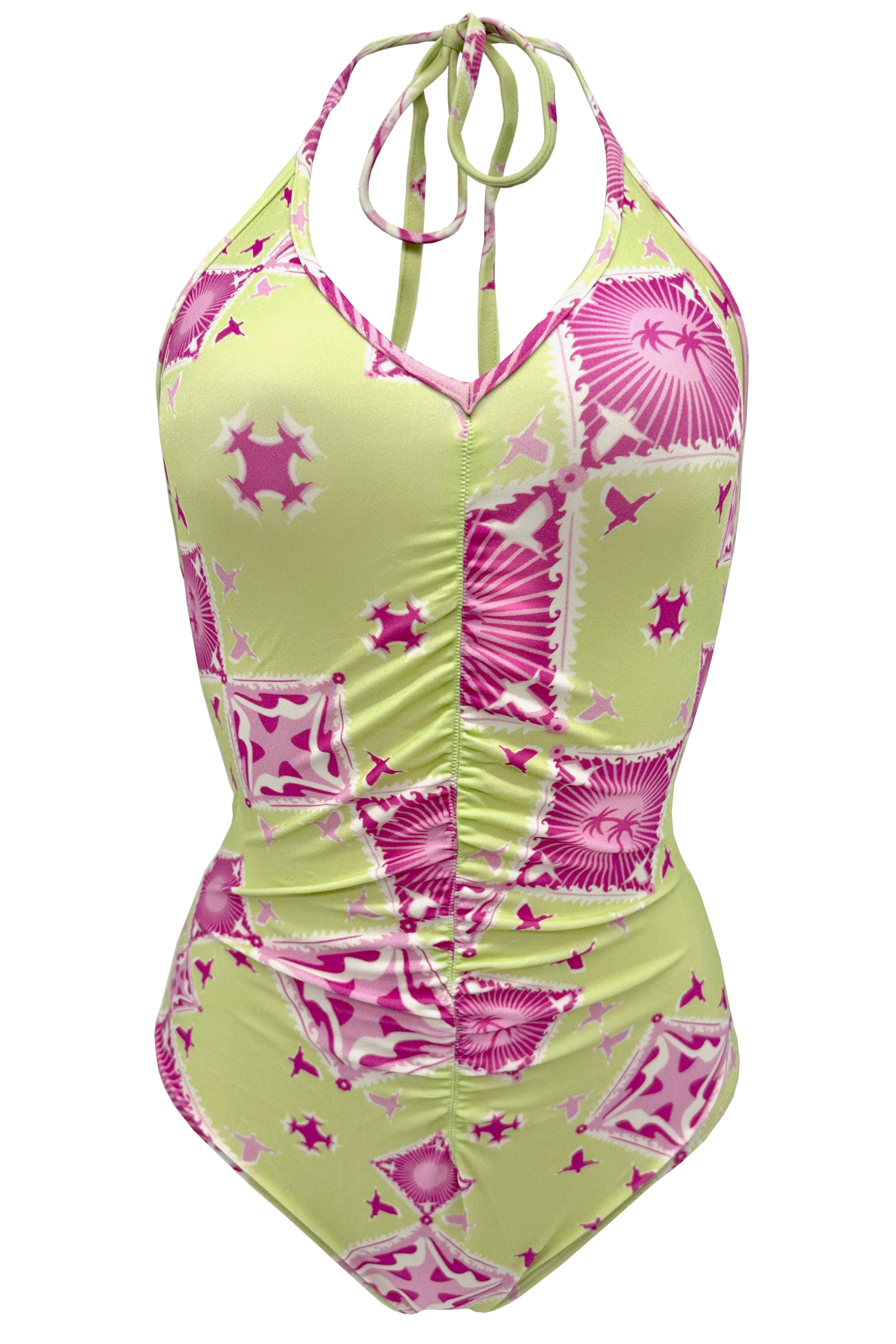 Rio Mosaic Print Halterneck Swimsuit