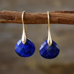 Ritzy Lapis Lazuli Stone Drop Earrings