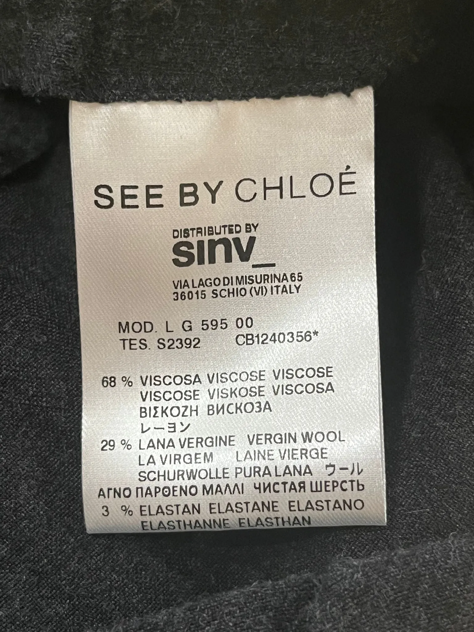 See By Chloe Wool Blend Mini Skirt. Size 42IT