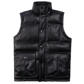 Smoke Rise Utility Vegan Leather Vest (Black) WV23685