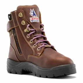 'Steel Blue' Women's 6" Southern Cross EH SR Int. Met Guard Steel Toe - Oak (Wide)