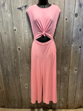 Tie Back Pink Jumpsuit