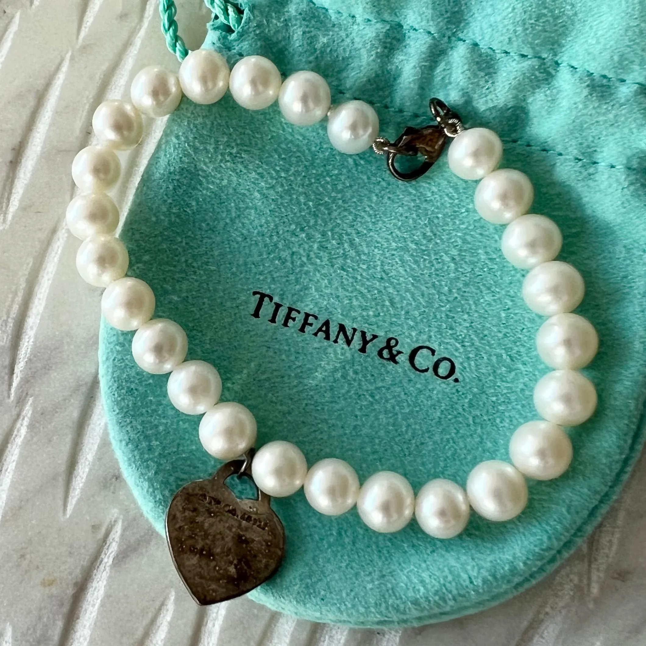 Tiffany & Co. Pearl Bracelet with silver clasp