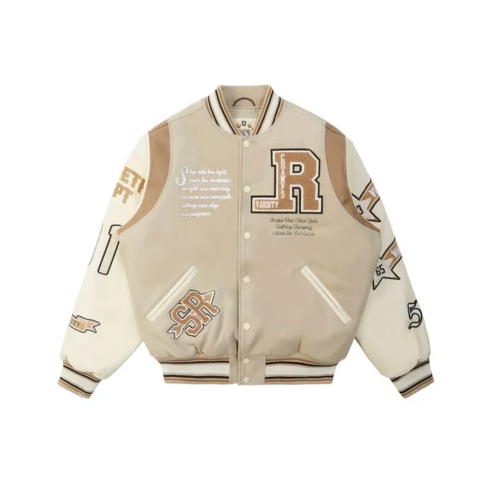 Torch Varsity Jacket - Clay