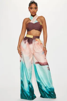 Tropical Behavior Pant Set - Multi Color