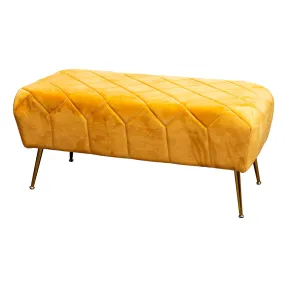 Velvet Bench - Mustard