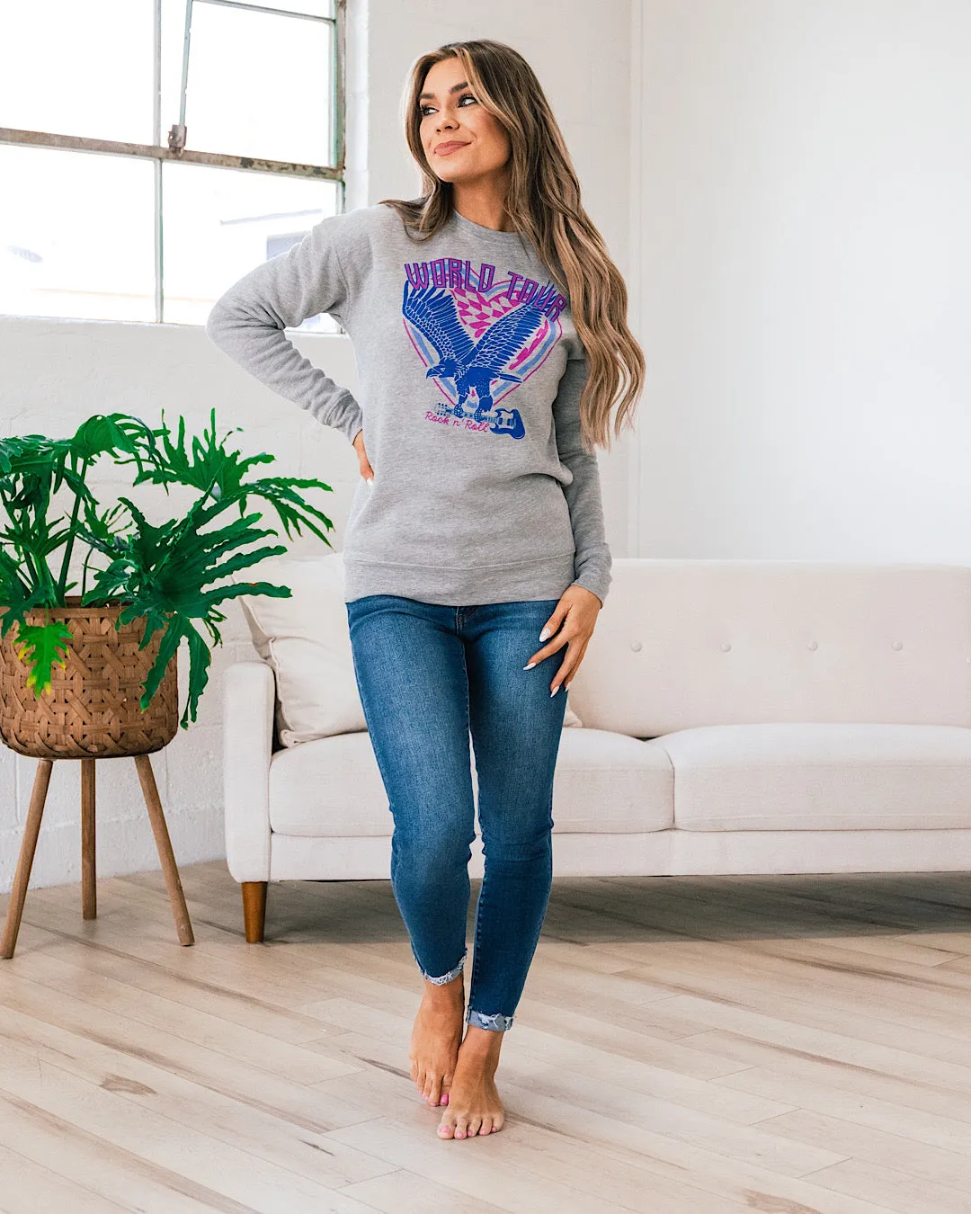 World Tour Heather Gray Sweatshirt