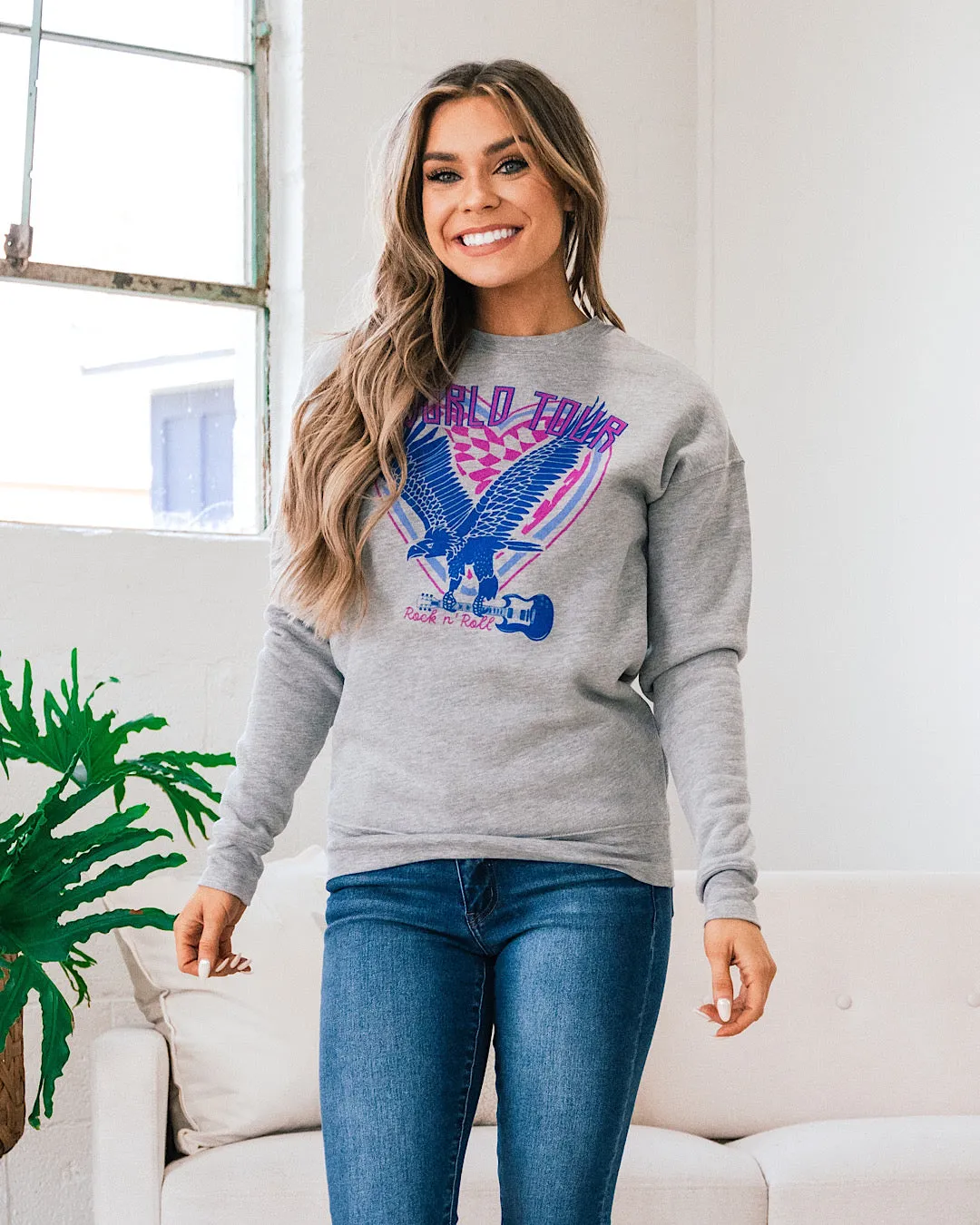 World Tour Heather Gray Sweatshirt