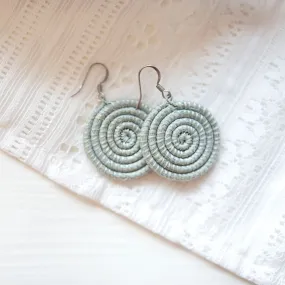 Woven Disc Earrings - Small