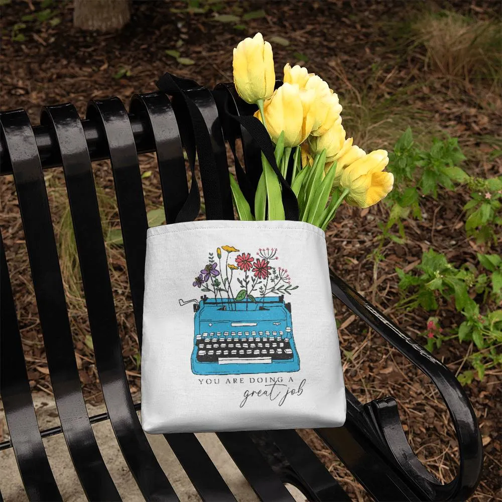 You're Doing a Great Job Spring Wildflower Square Classic Tote Bag