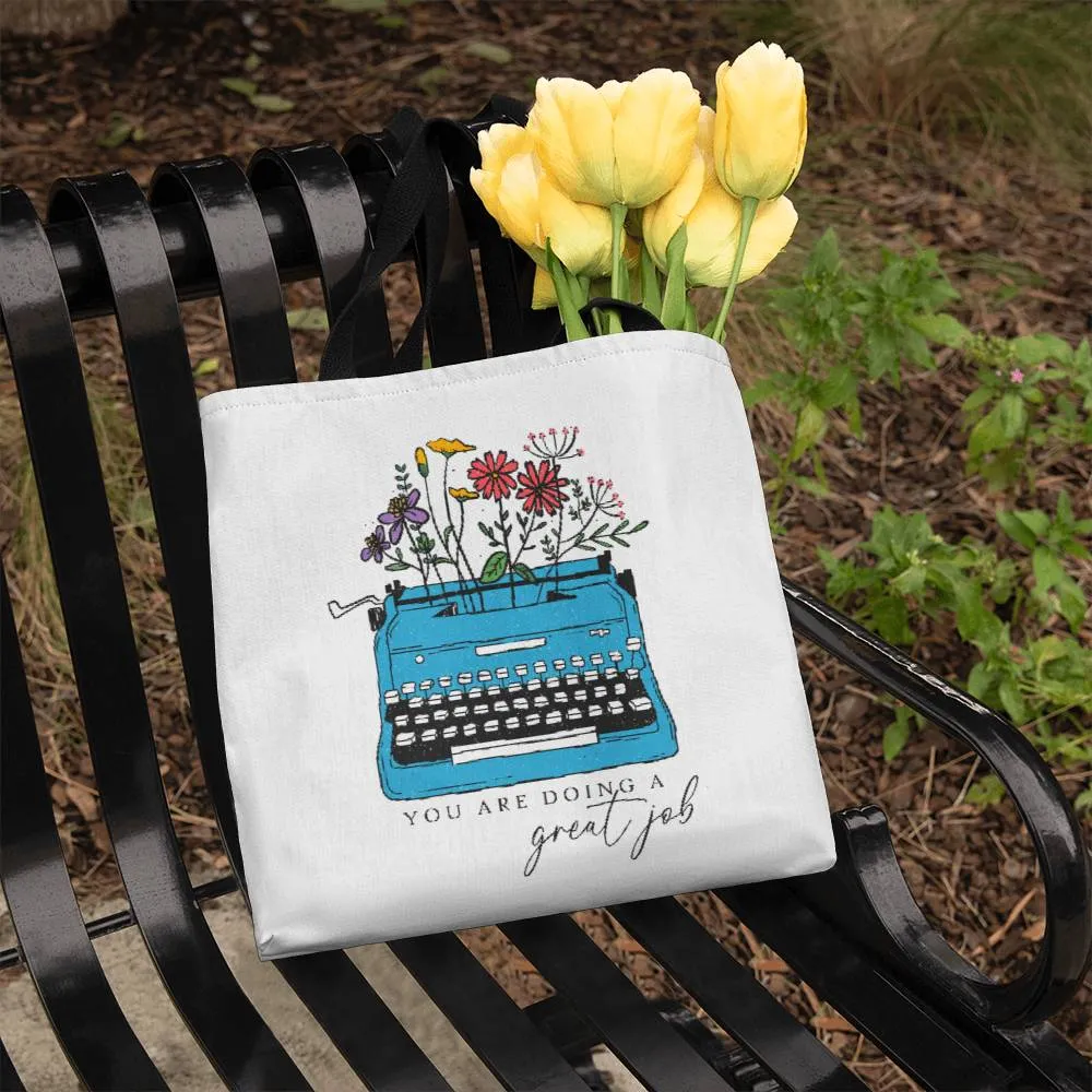 You're Doing a Great Job Spring Wildflower Square Classic Tote Bag