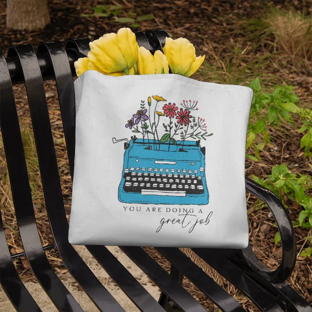 You're Doing a Great Job Spring Wildflower Square Classic Tote Bag